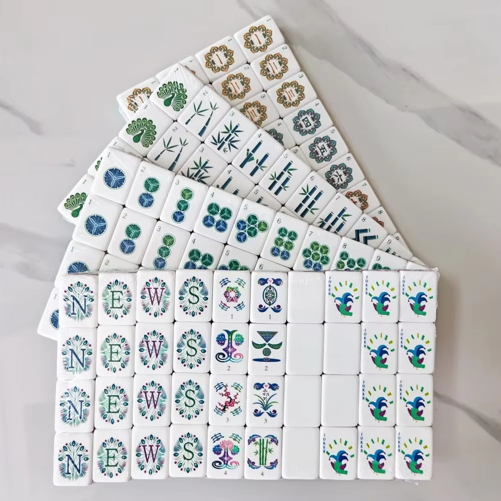 Pretty as a Peacock American Mahjong Tile Set