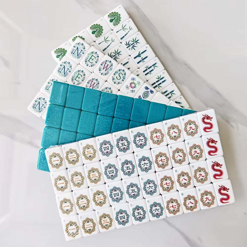 Pretty as a Peacock American Mahjong Tile Set