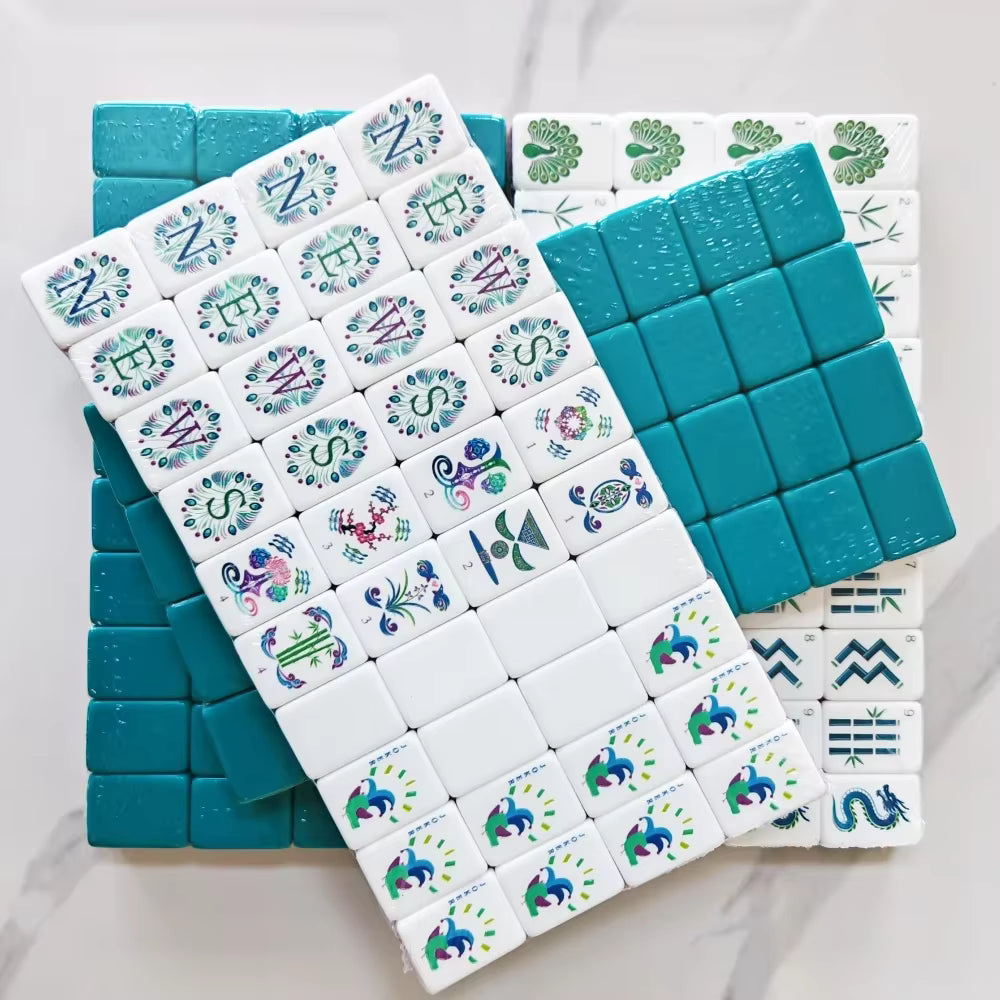 Pretty as a Peacock American Mahjong Tile Set
