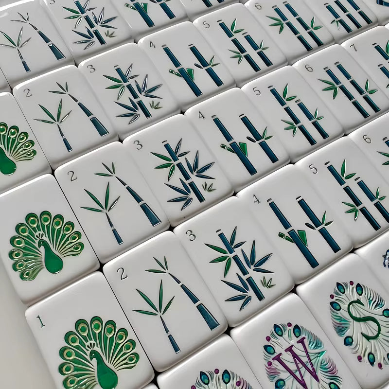 Pretty as a Peacock American Mahjong Tile Set