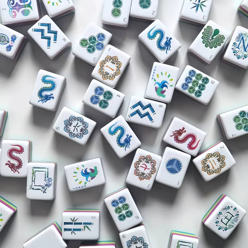 Pretty as a Peacock American Mahjong Tile Set