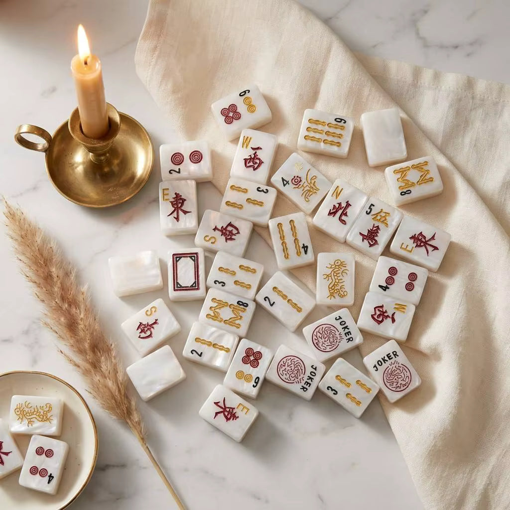 The White Pearl American Mahjong Tile set