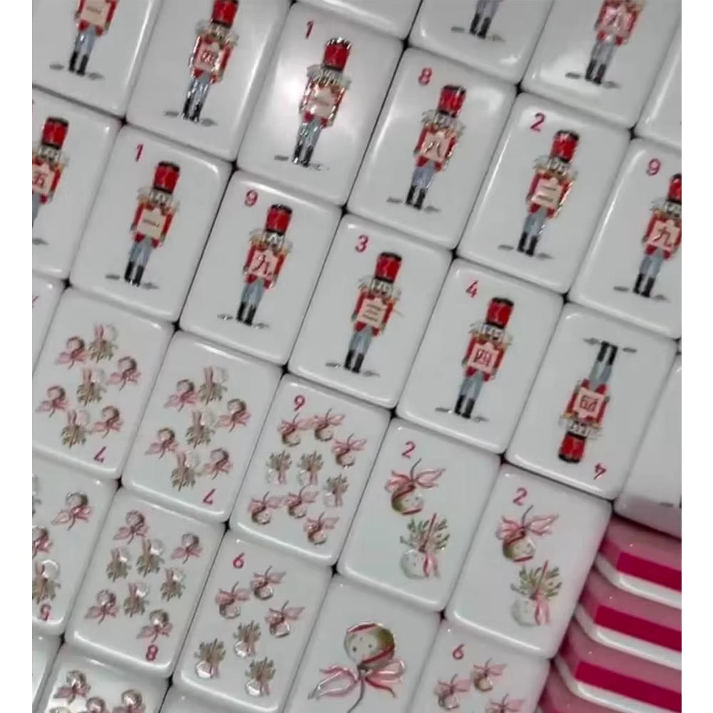 Christmas Magic Mahjong Tiles- optional Mat