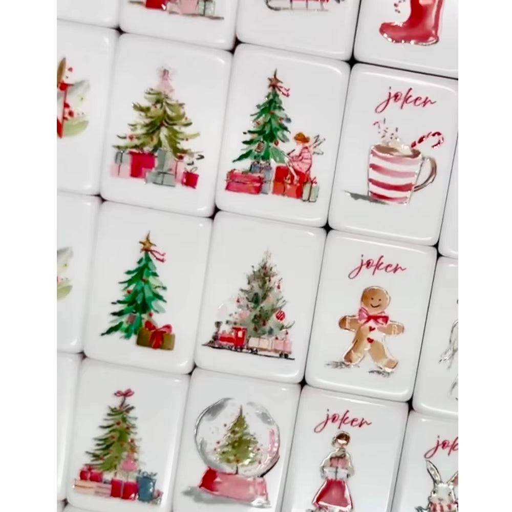 Christmas Magic Mahjong Tiles- optional Mat