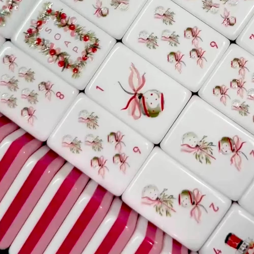 Christmas Magic Mahjong Tiles- optional Mat