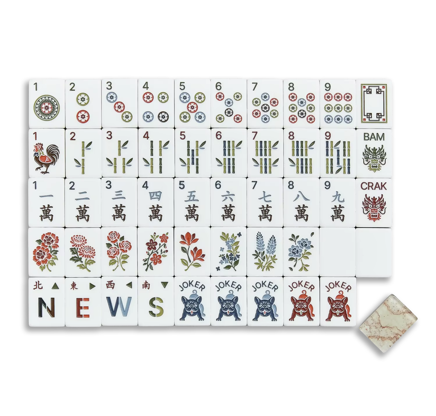 Pugnacious American Mahjong Tiles
