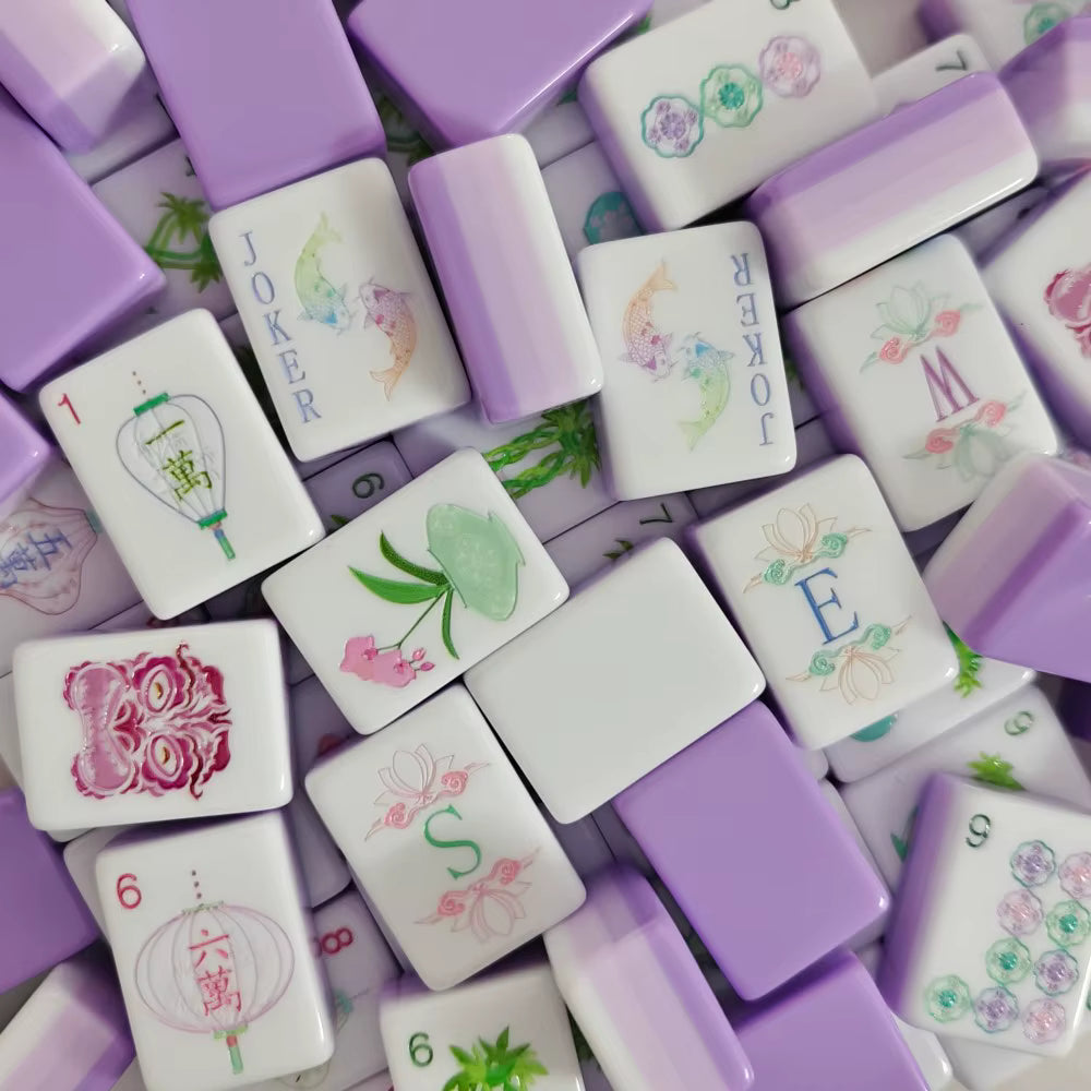 Lavender for Days American Mahjong Tile Set