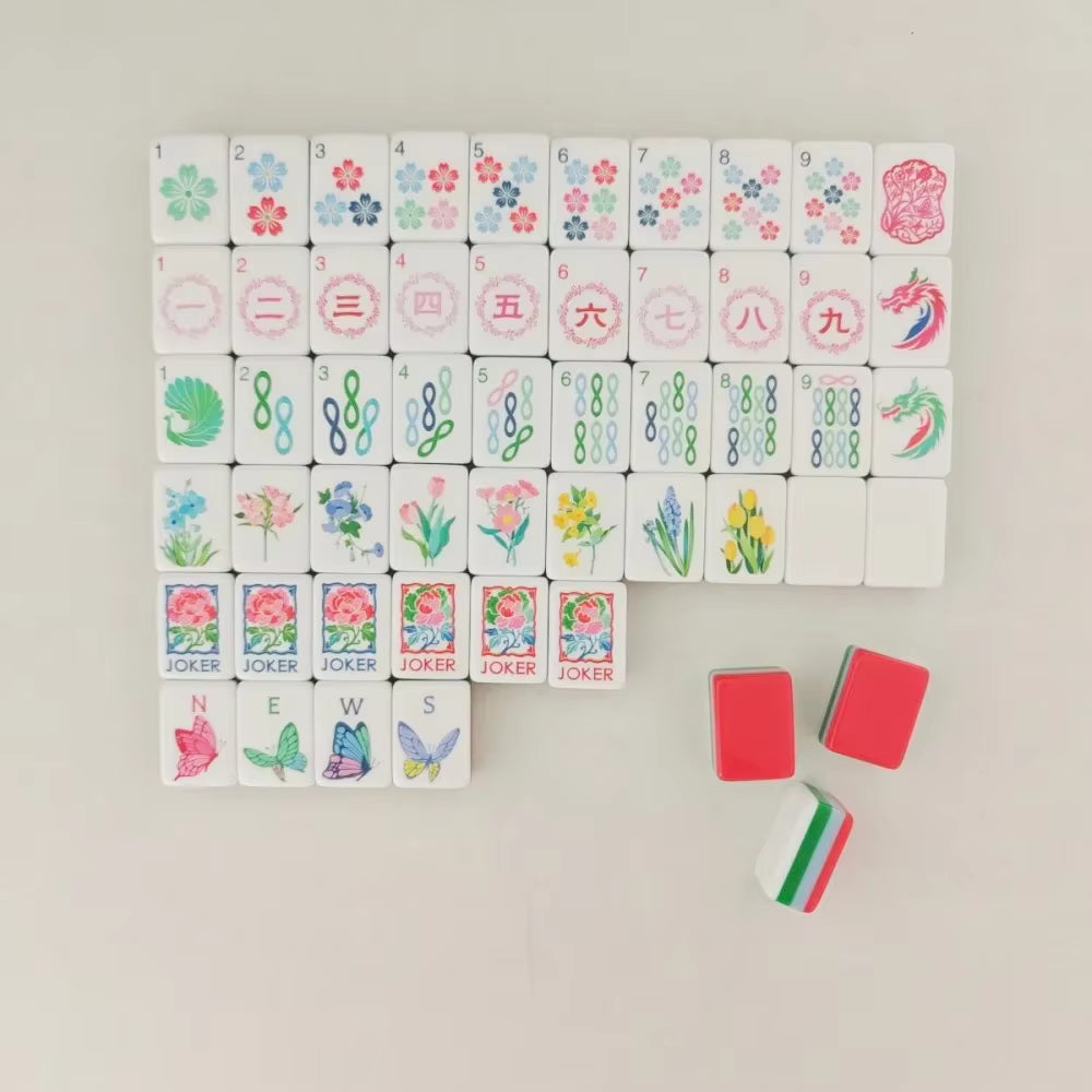 Roses are Red American Mahjong Tile Set