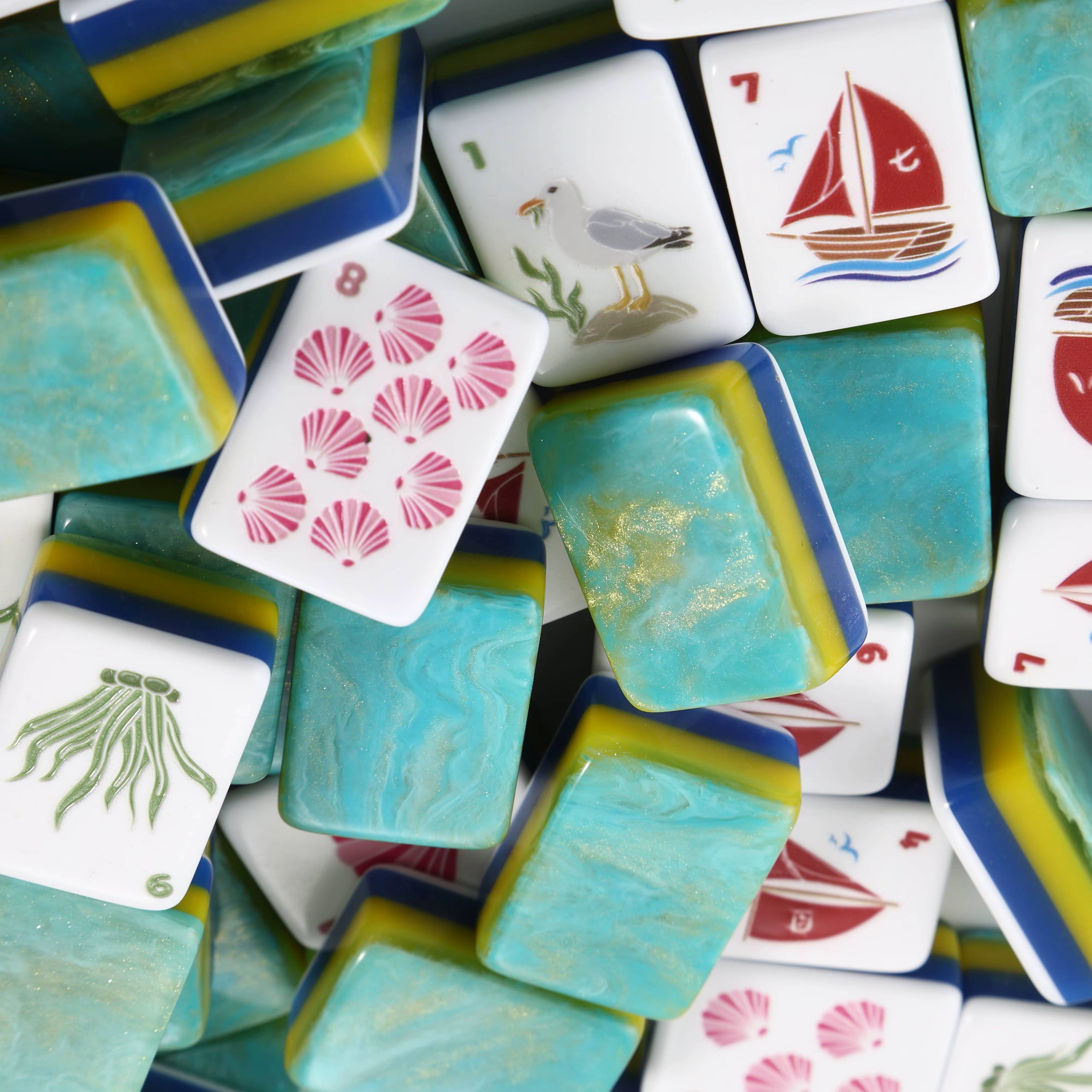 It's Not Far Down to Paradise American Mahjong Tile Set