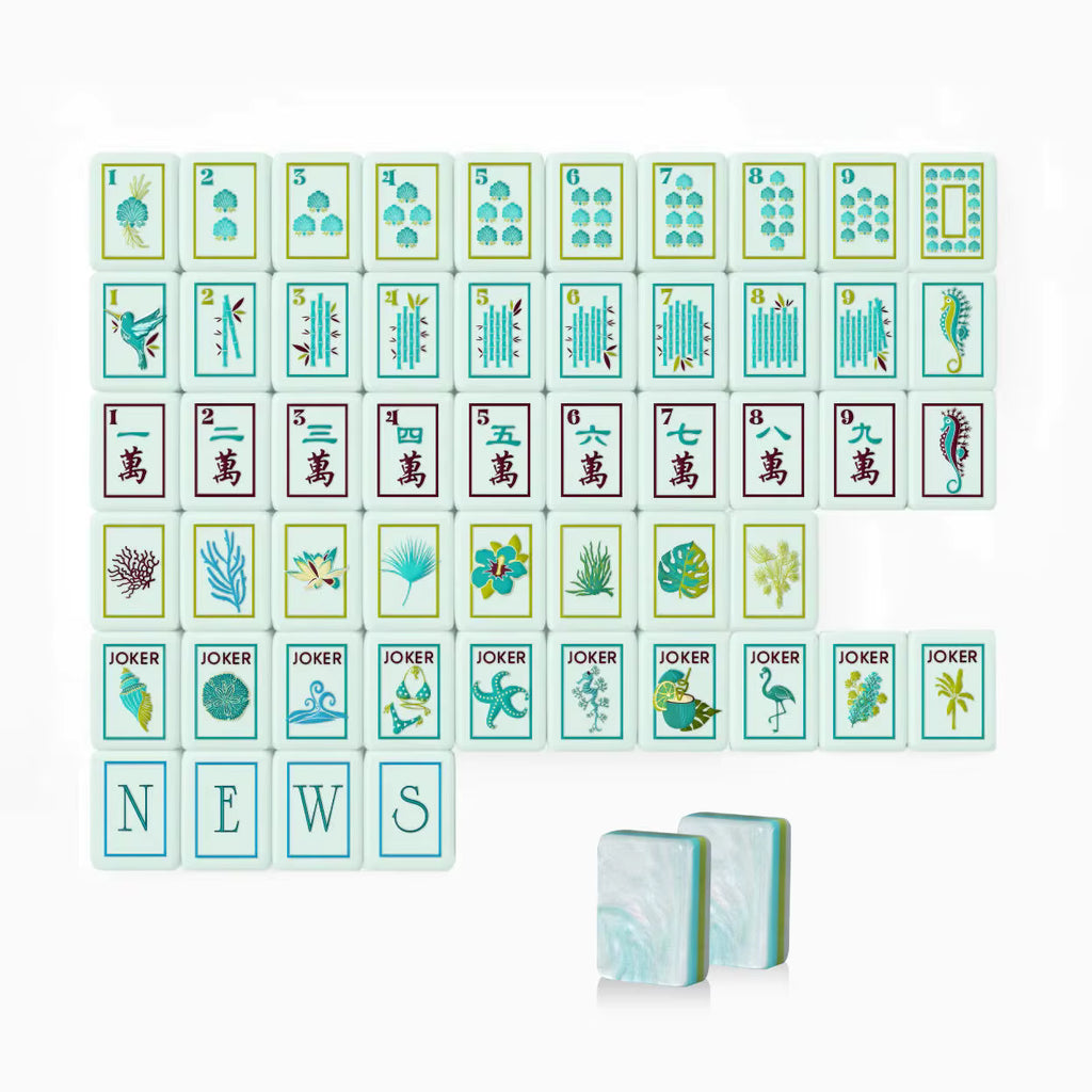 Sea Pearl American Mahjong Tile Set