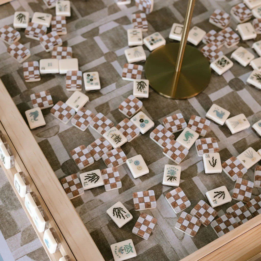See You Later Alligator American Mahjong Tiles/ Geometric Mat