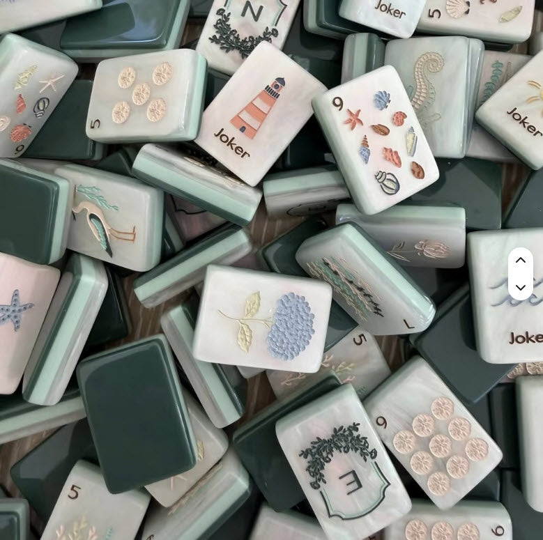 Toes in  the Sand Mahjong Tiles