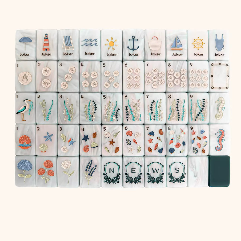 Toes in  the Sand Mahjong Tiles