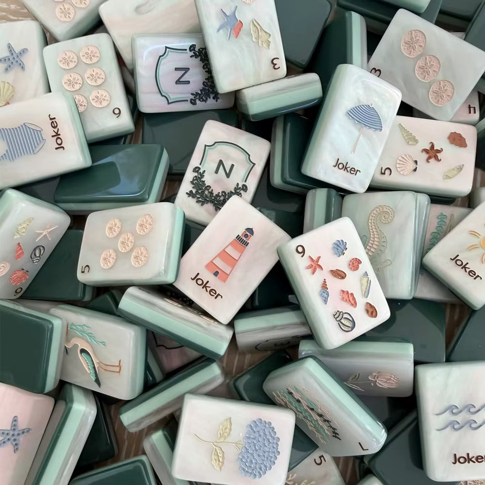 Toes in  the Sand Mahjong Tiles