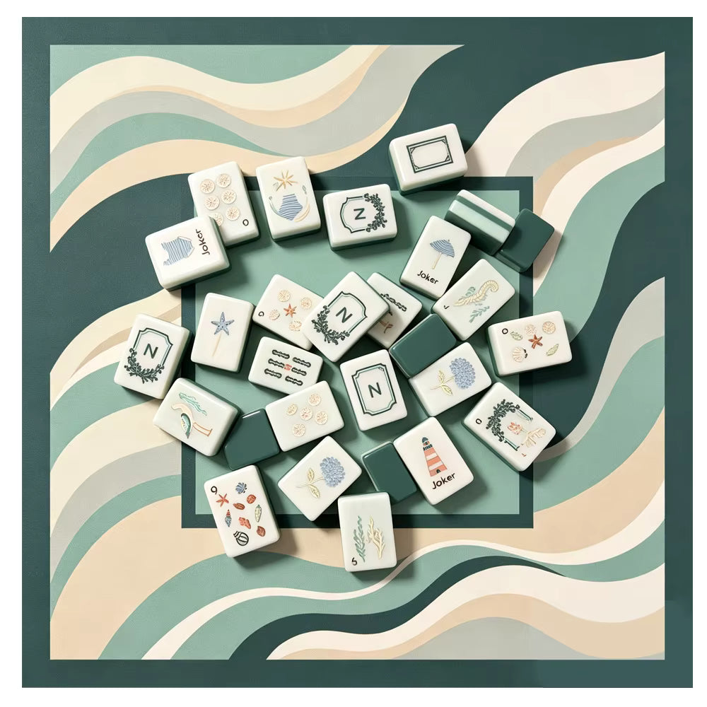 Toes in  the Sand Mahjong Tiles