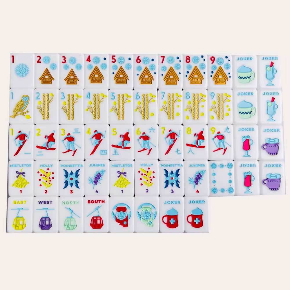 Ski Vacation American Mahjong Set