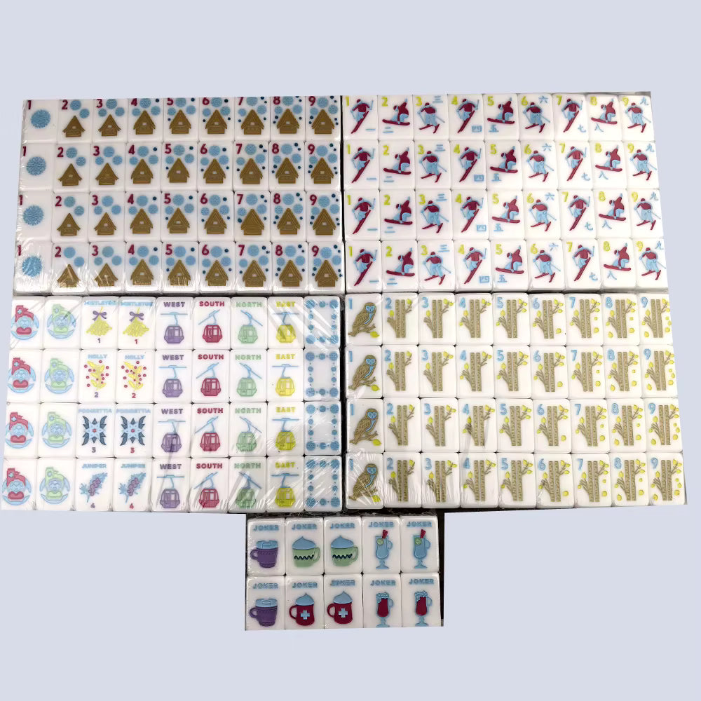 Ski Vacation American Mahjong Set