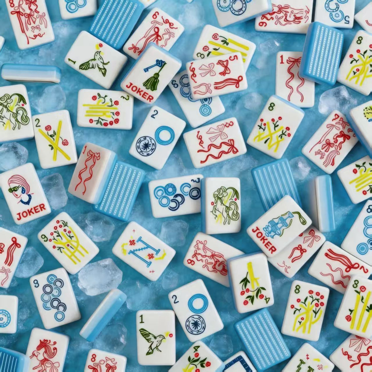 I'm in Stitches American Mahjong Tile Set- with optional Mat