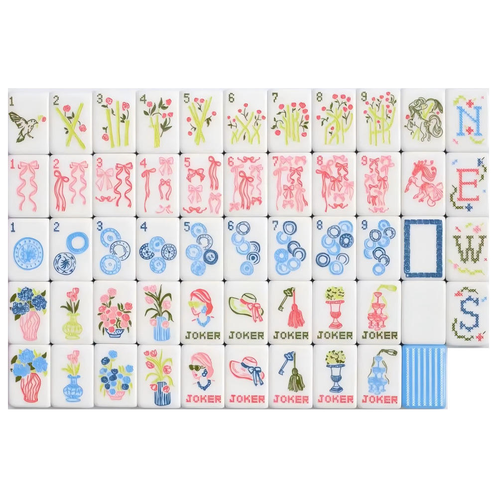 I'm in Stitches American Mahjong Tile Set- with optional Mat