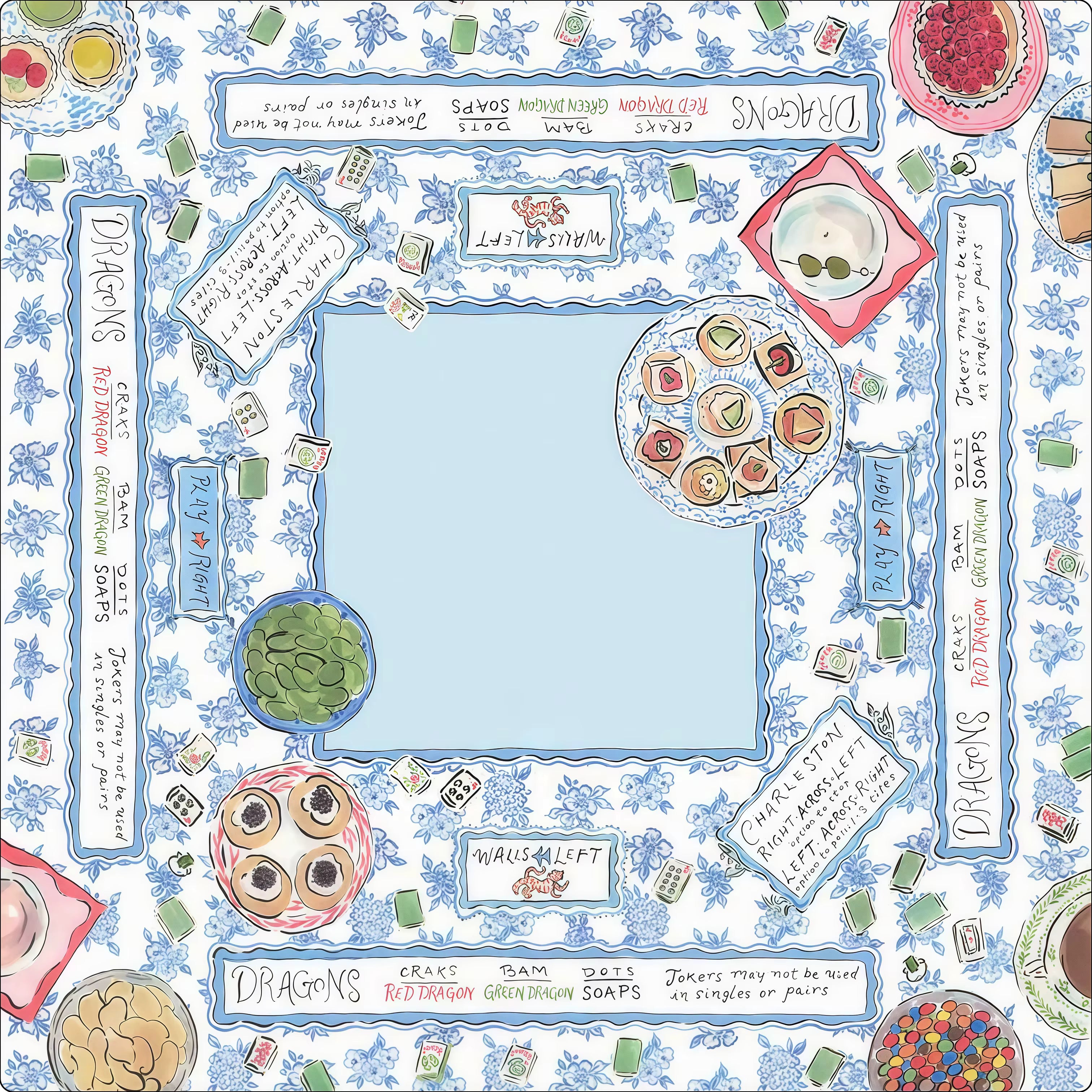 Ready for Game Night Mahjong Table Mat