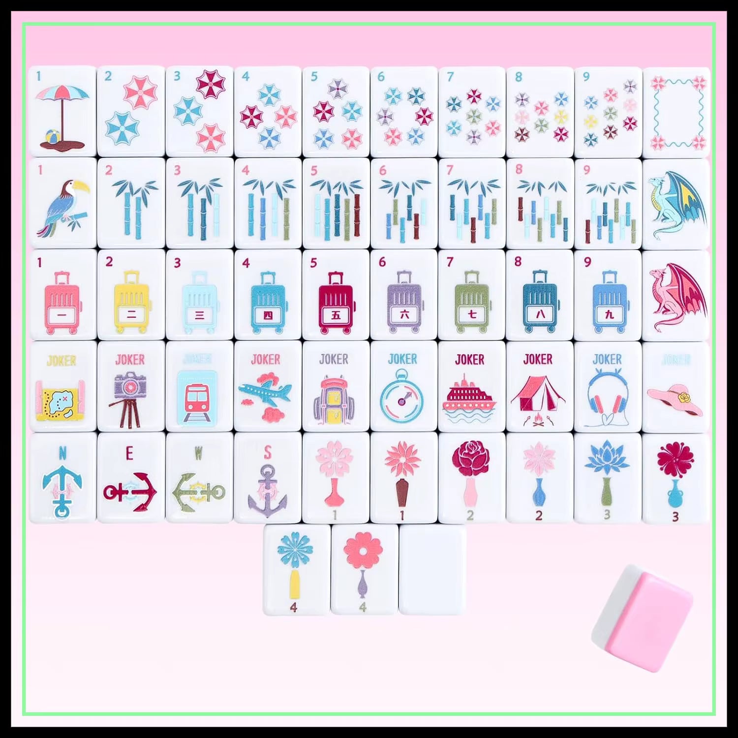 Vacation Time American Mahjong Tile Set
