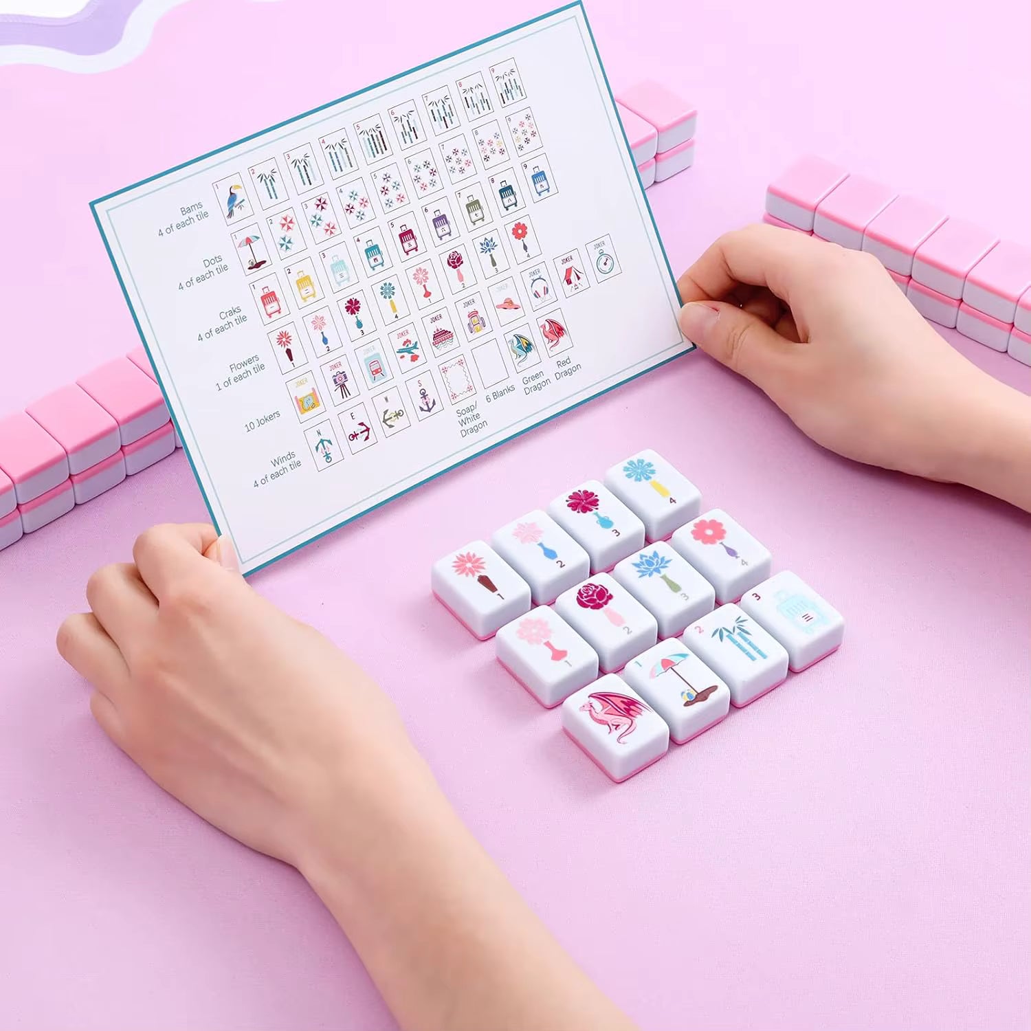 Vacation Time American Mahjong Tile Set
