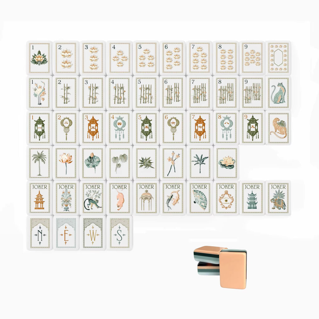 White Lotus American Mahjong Tiles
